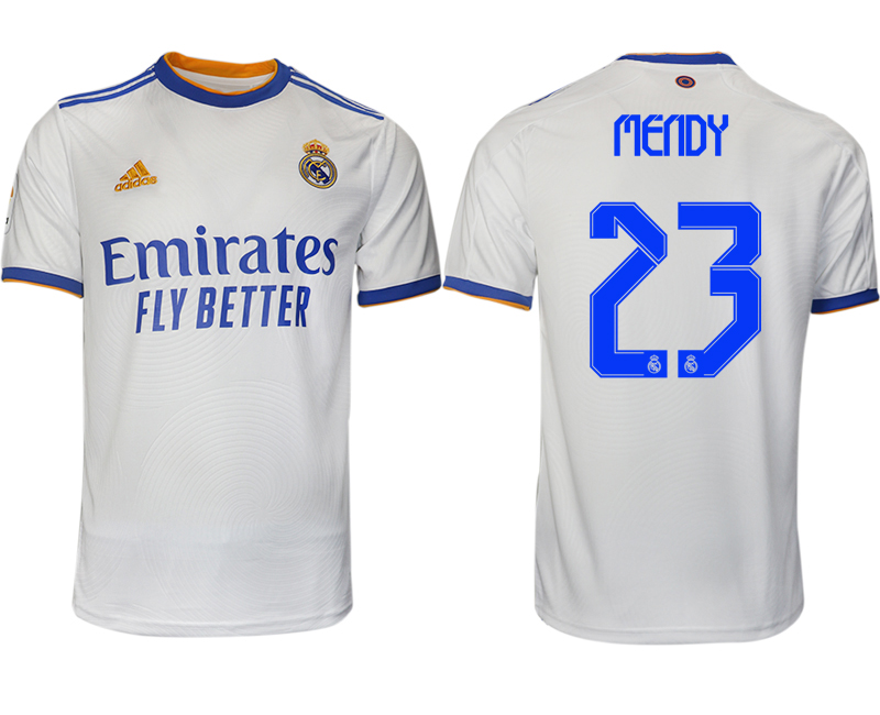 Men 2021-2022 Club Real Madrid home aaa version white #23 Soccer Jerseys1